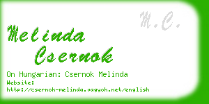 melinda csernok business card